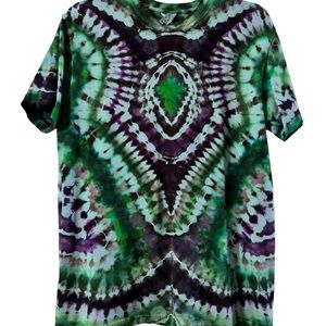Comfort Colors Tie-Dye Shirt in Green and Purple